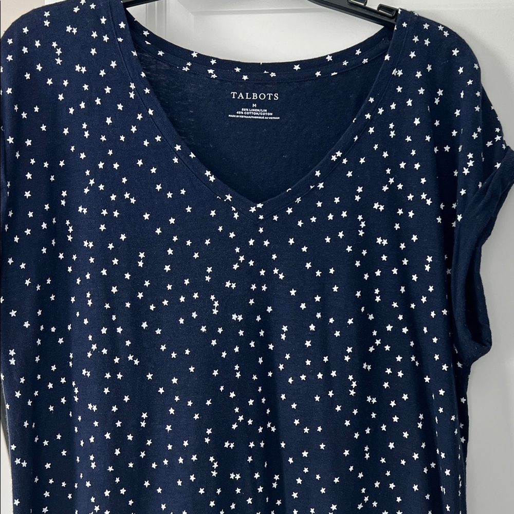 Talbots Americana Short-sleeve Top with mini stars